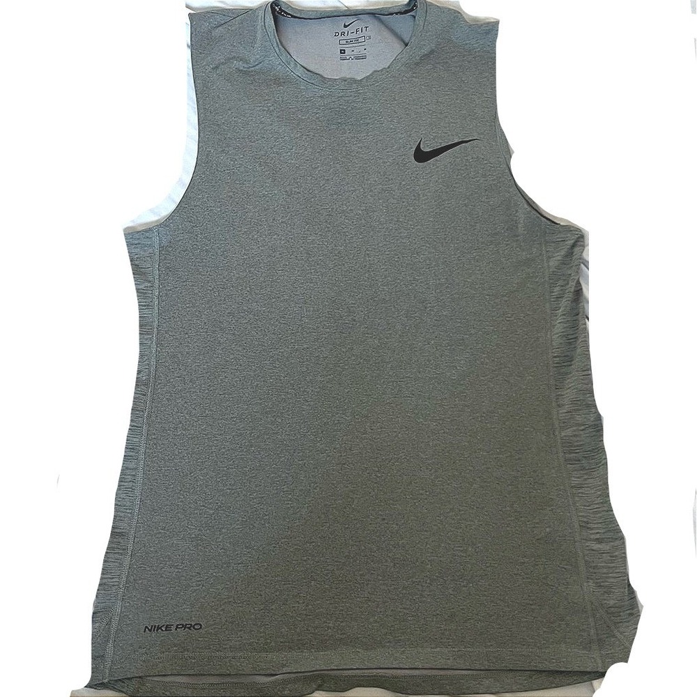 Nike Mens Tank Top Size M Racerback Gym Lifting Bodybuilding Gray